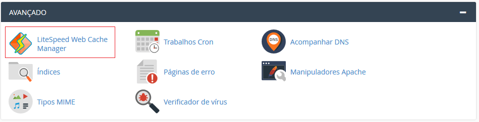 Na aba Avançado.