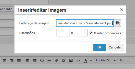 Informe o caminho da imagem.