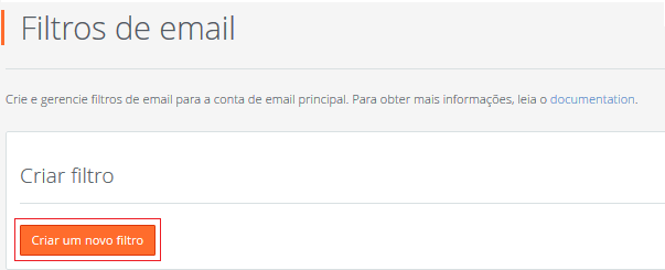 Filtros de Email.